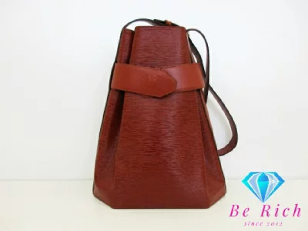 Louis Vuitton Epi Sac Depaule Brown Kenya Leather LV Shoulder Bag
